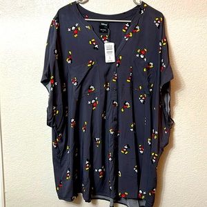 Torrid Georgette Dolman Mickey Print Blouse Plus Size 4